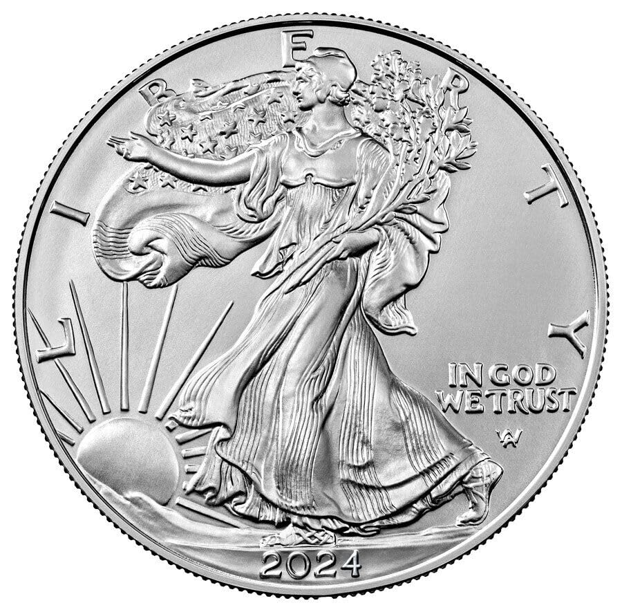 U.S. Mint シルバーイーグル　silver eagle✖️1枚 2024 silver eagle $1 Brilliant Uncirculated US Mint at Amazon's